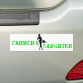 Bumpersticker van de dochter van de boeren (Op auto)