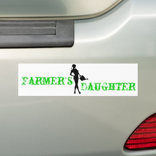 Bumpersticker van de dochter van de boeren (Op auto)