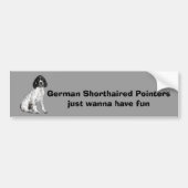Bumpersticker van de Duitse Shorthaired Pointer Pu (Voorkant)