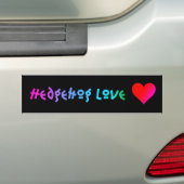 Bumpersticker van de Egel Love (Op auto)