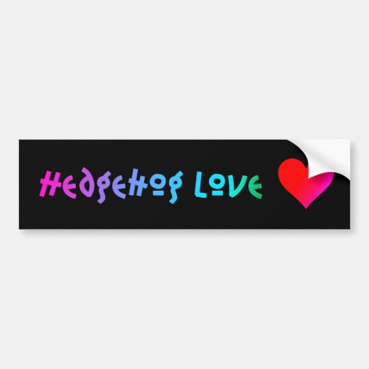 Bumpersticker van de Egel Love (Voorkant)