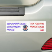 Bumpersticker van de grondleggers van GOD (Op auto)