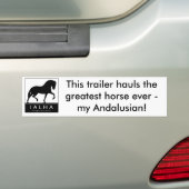 Bumpersticker van de grootste paarden (Op auto)
