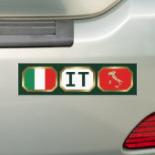 Bumpersticker van de Italiaanse vlaggenkaartcode (Op auto)