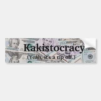 bumpersticker van de kakistocratie