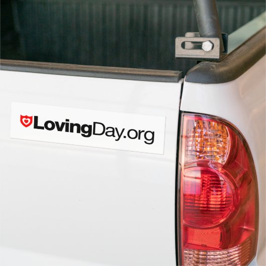 Bumpersticker van de liefhebbende Dag in het Wit (Op Truck)