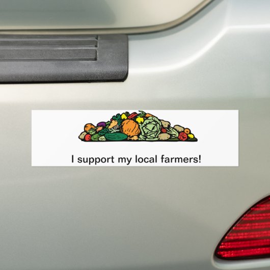 Bumpersticker van de lokale landbouwers (Op auto)