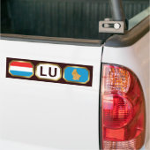 Bumpersticker van de Luxemburgse vlaggenkaartcode (Op Truck)