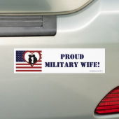Bumpersticker van de militaire vrouw van Patriotic (Op auto)