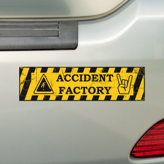 Bumpersticker van de ongevallenfabriek (Op auto)