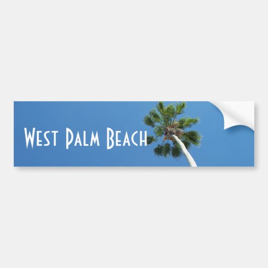 Bumpersticker van de palmboom van West Palm Beach  (Voorkant)