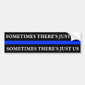Bumpersticker van de politie Blue Thin Line (gerec (Voorkant)
