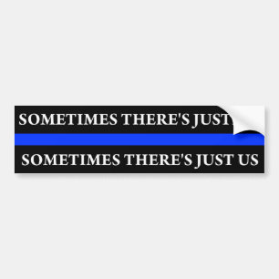 Bumpersticker van de politie Blue Thin Line (gerec
