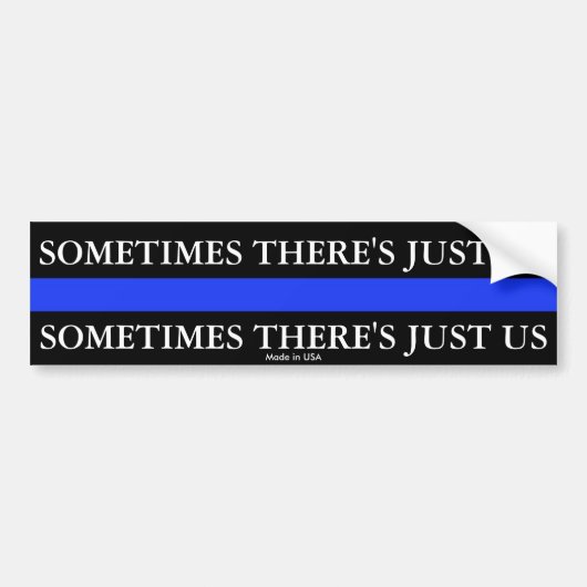Bumpersticker van de politie Thin Blue Line (Voorkant)