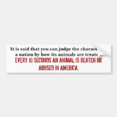 BUMPERSTICKER VAN DE RECHTEN VAN DIEREN (Voorkant)