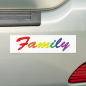 Bumpersticker van de regenboogfamilie (Op auto)