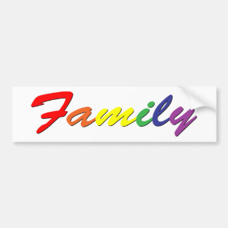 Bumpersticker van de regenboogfamilie