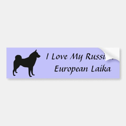 Bumpersticker van de Russische en Europese Lajka (Voorkant)