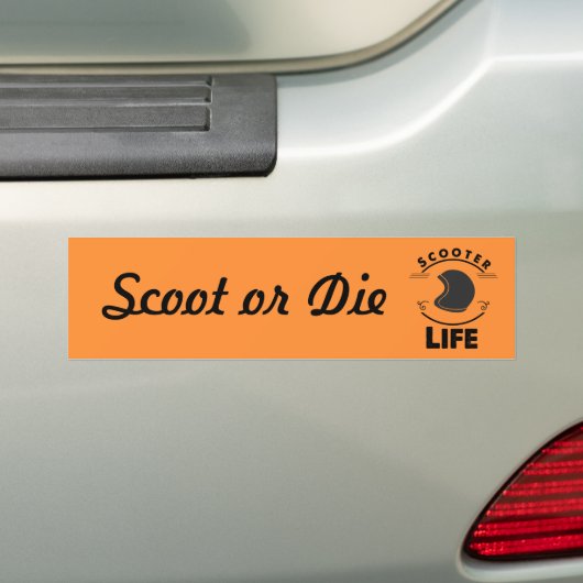 Bumpersticker van de "Scoot" of "Die Funny" voor " (Op auto)