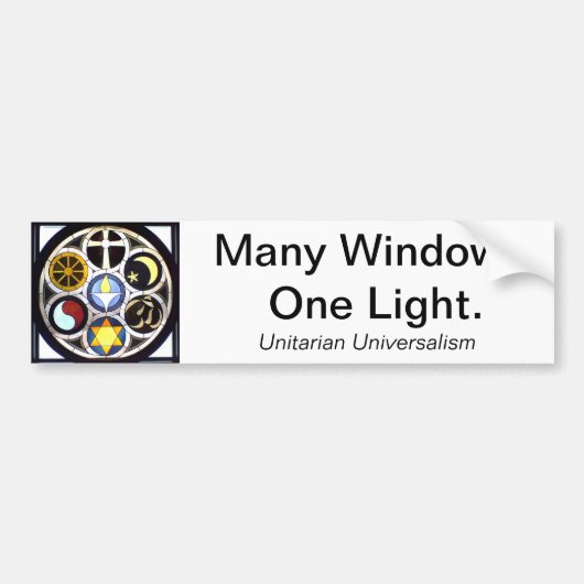 Bumpersticker van de Unitaire Universalist (Voorkant)