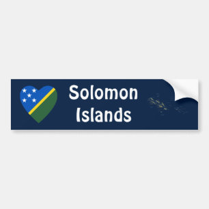 Bumpersticker van de vlag van de Salomonseilanden
