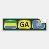 Bumpersticker van de vlag van Gabon (Voorkant)