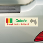 Bumpersticker van de vlag van Guinee-Conakry + Kaa (Op auto)