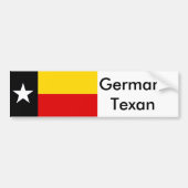 Bumpersticker van de vlag van Texas German (Texasd (Voorkant)