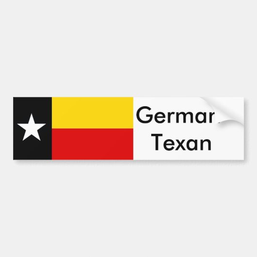Bumpersticker van de vlag van Texas German (Texasd (Voorkant)