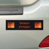 Bumpersticker van de vrijwilligersbrandweerman (Op auto)