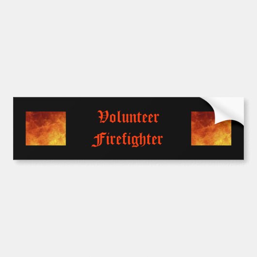 Bumpersticker van de vrijwilligersbrandweerman (Voorkant)