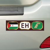 Bumpersticker van de westerne Sahara-vlagplattegro (Op auto)