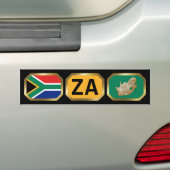 Bumpersticker van de Zuid-Afrikaanse vlaggenplatte (Op auto)