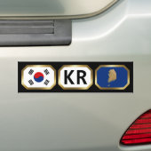 Bumpersticker van de Zuid-Koreaanse vlaggenkaartco (Op auto)