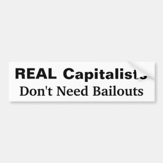 Bumpersticker van echte kapitalisten