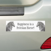 Bumpersticker van Friesian Horse (Op auto)