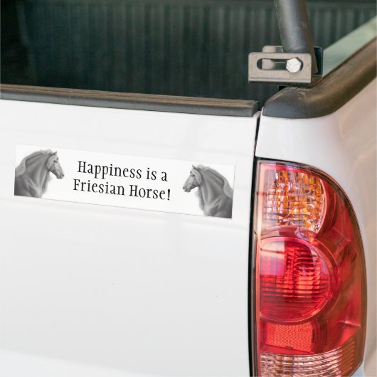 Bumpersticker van Friesian Horse (Op Truck)