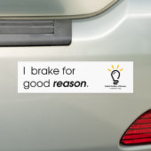 Bumpersticker van het CvdR "I Brake for Good Reaso (Op auto)