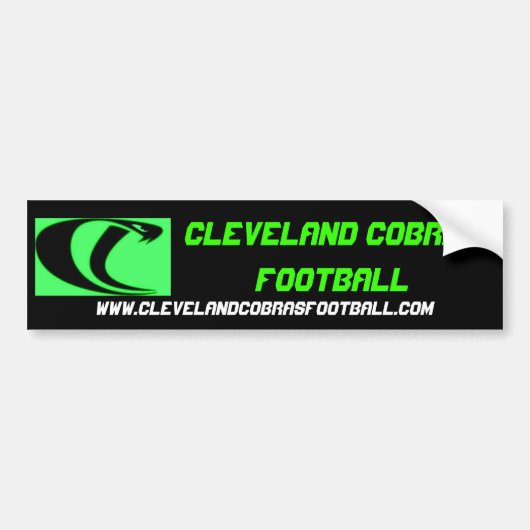 Bumpersticker van het Football Cleveland Cobras (Voorkant)