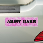 Bumpersticker van het leger Babe-Pink Camouflage (Op auto)