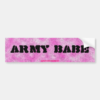 Bumpersticker van het leger Babe-Pink Camouflage