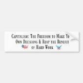 Bumpersticker van het pro-kapitalisme/antisocialis (Voorkant)