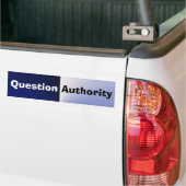 Bumpersticker van het vragenuur (Op Truck)