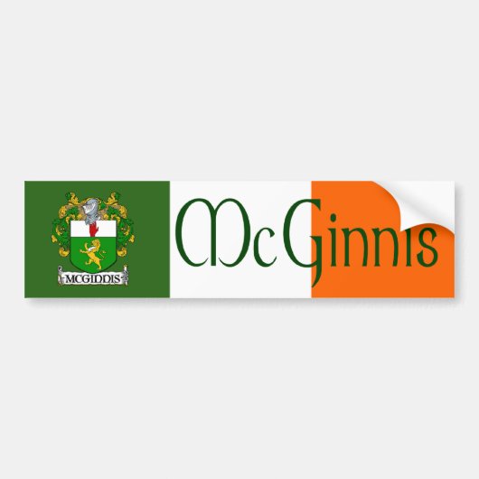 Bumpersticker van het wapen van McGinnis (Voorkant)