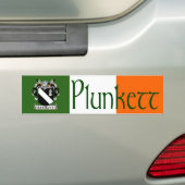 Bumpersticker van het wapen van Plunkett (Op auto)