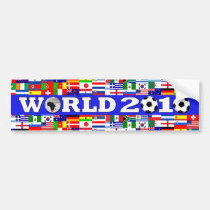 Bumpersticker van het wereldkampioenschap vlaggen