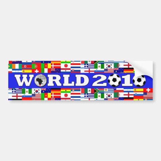 Bumpersticker van het wereldkampioenschap vlaggen (Voorkant)