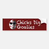 Bumpersticker van kippen Dig Goalies bumpersticker (Voorkant)