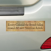 Bumpersticker van koloniale lessen (Op auto)