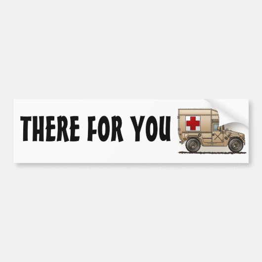 Bumpersticker van militaire Hummer Ambulance TFY (Voorkant)